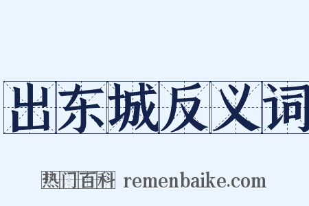 出东城反义词是什么意思的图片